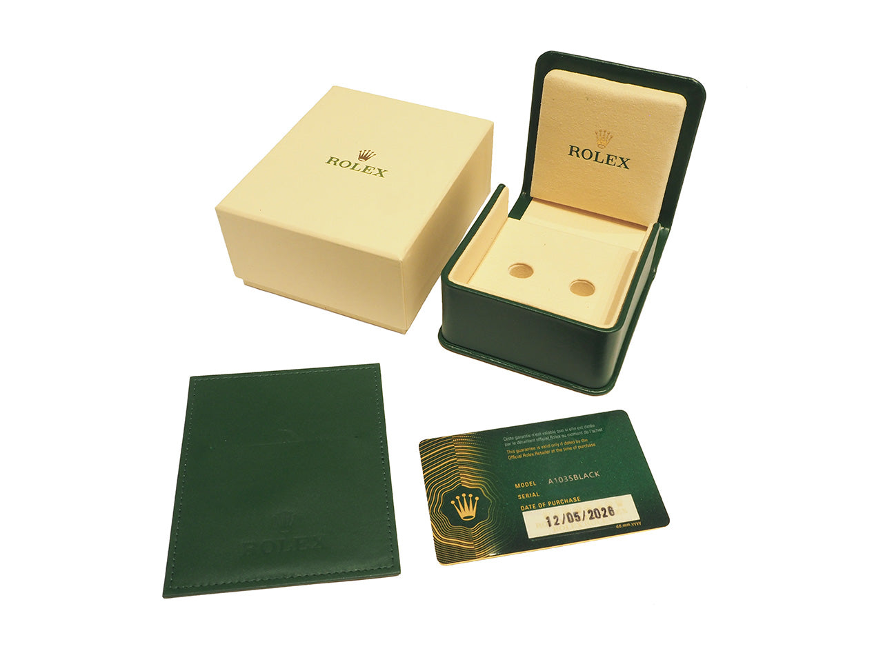 ROLEX フルーテッド カフリンクス A1035BLACK