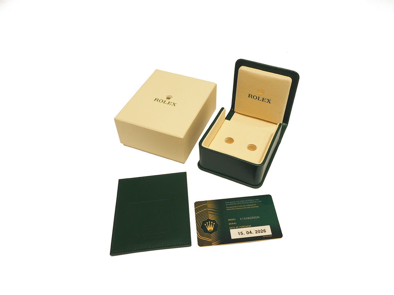 ROLEX フルーテッド カフリンクス A1038GREEN
